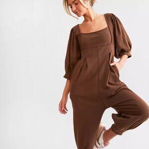 Free People Brown Jumpsuit